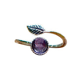 Sterling Silver Botanical Leaf Ring