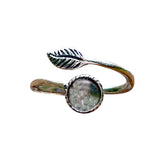 Sterling Silver Botanical Leaf Ring