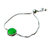 Botanical Sterling Silver Adjustable Slider Bracelet