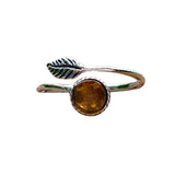 Sterling Silver Botanical Leaf Ring