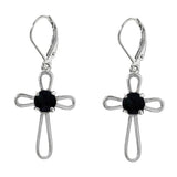 At the Cross Sterling Silver Lever Back Earrings