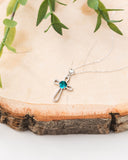 At The Cross Sterling Silver Cross Necklace