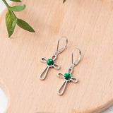 At the Cross Sterling Silver Lever Back Earrings