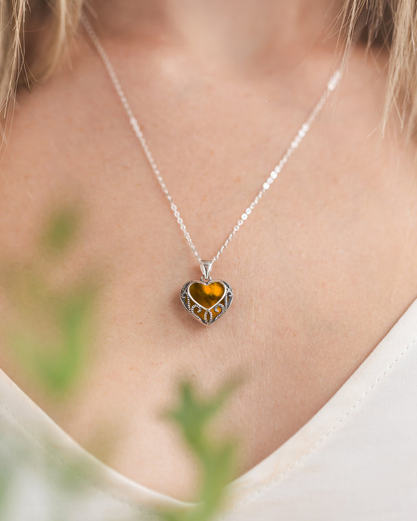 Homespun Hearts Necklace-Necklace-Bottled Up Designs