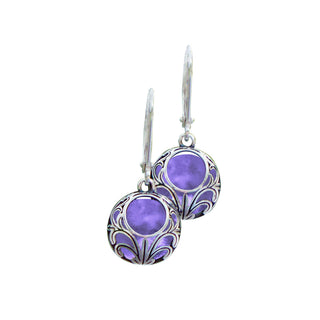 Vintage Lace Sterling Silver Lever Back Earrings-Sterling-Bottled Up Designs