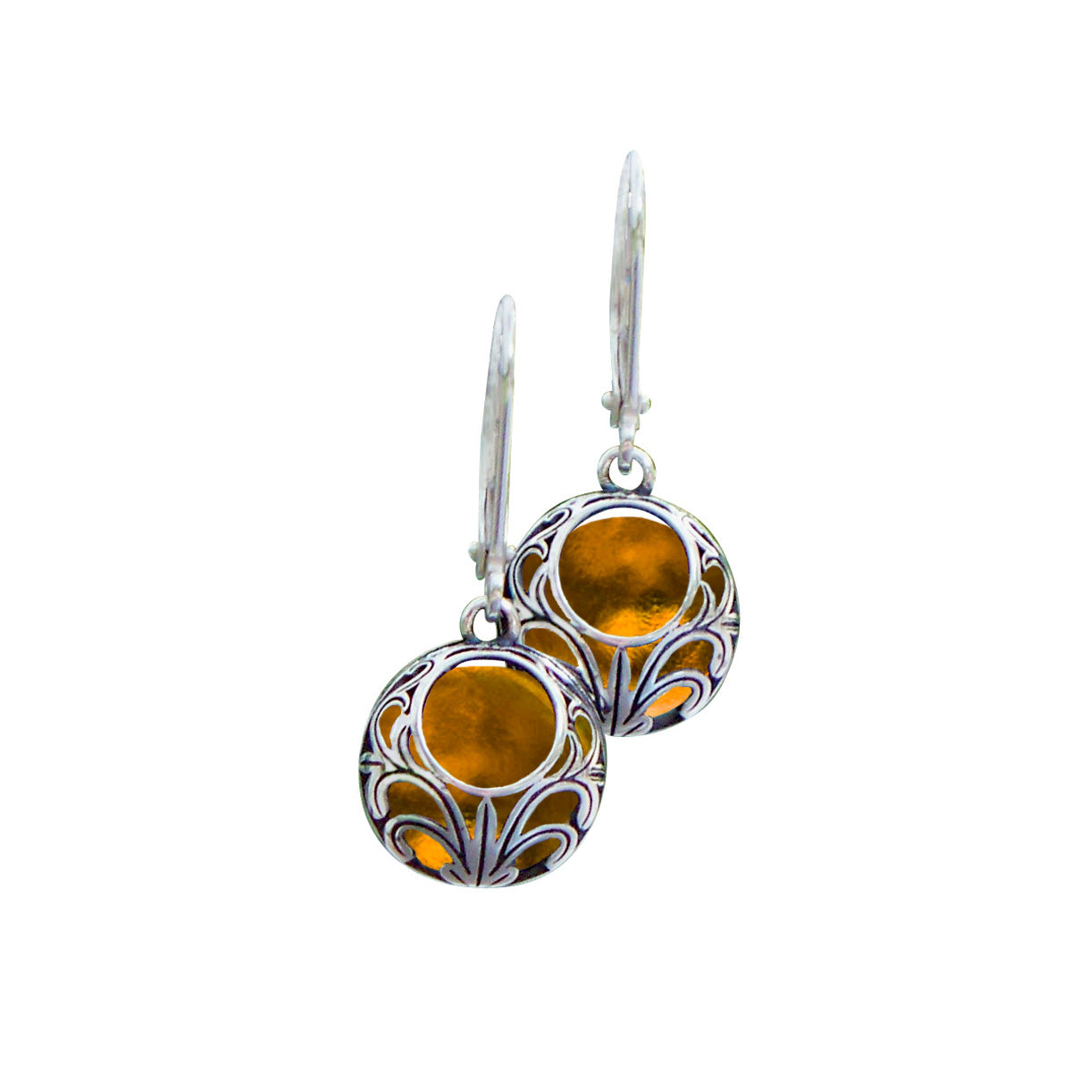 Vintage Lace Sterling Silver Lever Back Earrings-Sterling-Bottled Up Designs