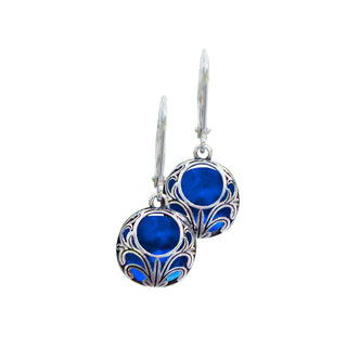 Vintage Lace Sterling Silver Lever Back Earrings-Sterling-Bottled Up Designs