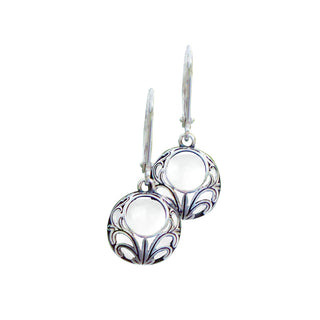 Vintage Lace Sterling Silver Lever Back Earrings-Sterling-Bottled Up Designs