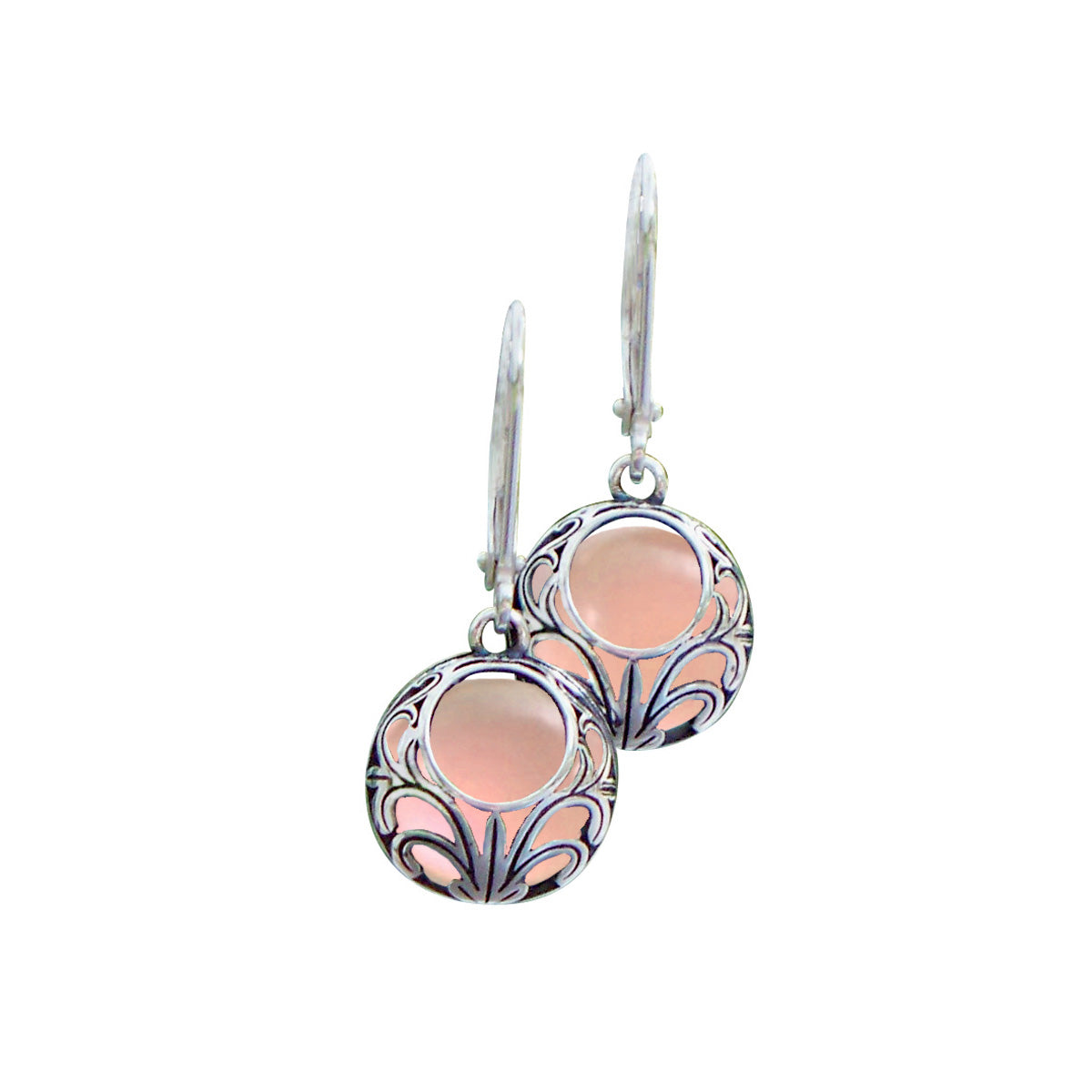 Vintage Lace Sterling Silver Lever Back Earrings-Sterling-Bottled Up Designs