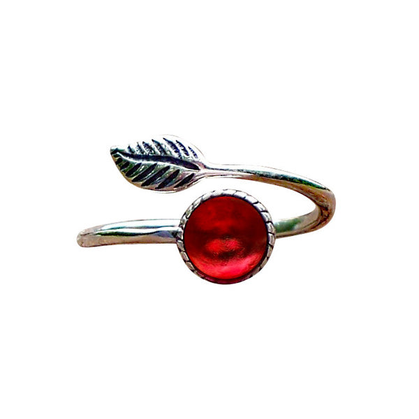 Sterling Silver Botanical Leaf Ring-Sterling Silver-Bottled Up Designs