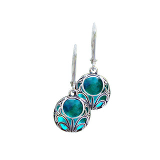 Vintage Lace Sterling Silver Lever Back Earrings-Sterling-Bottled Up Designs
