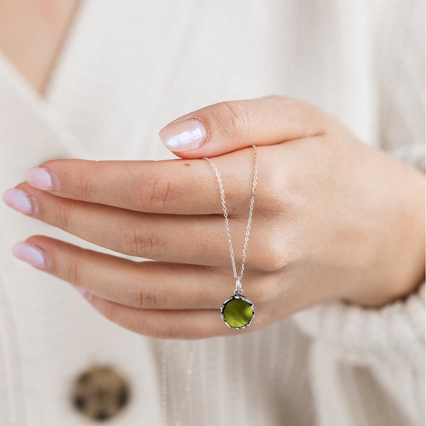 Botanical Sterling Silver Necklace-Sterling Silver-Bottled Up Designs