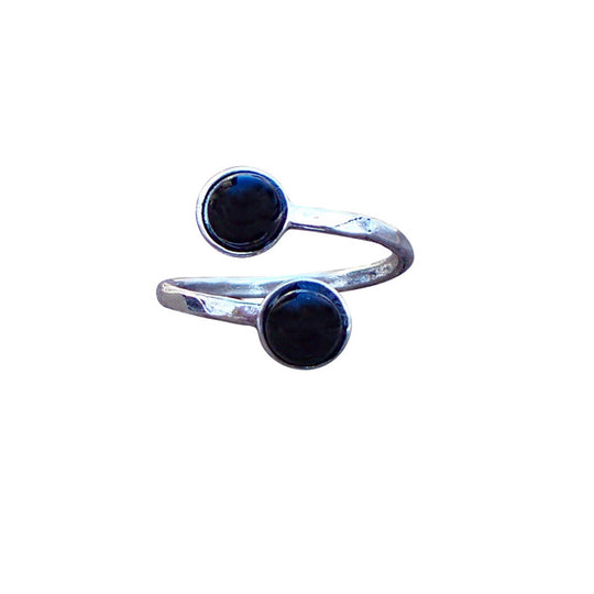Bypass Ring in Sterling Silver-Sterling Silver-Bottled Up Designs