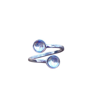 Bypass Ring in Sterling Silver-Sterling Silver-Bottled Up Designs