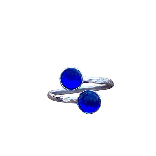 Bypass Ring in Sterling Silver-Sterling Silver-Bottled Up Designs