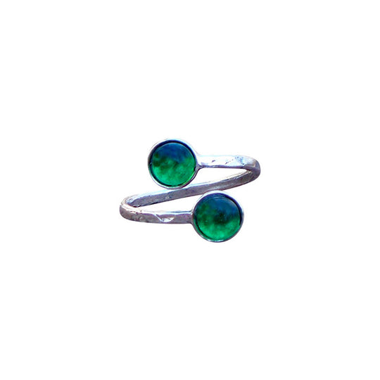Bypass Ring in Sterling Silver-Sterling Silver-Bottled Up Designs