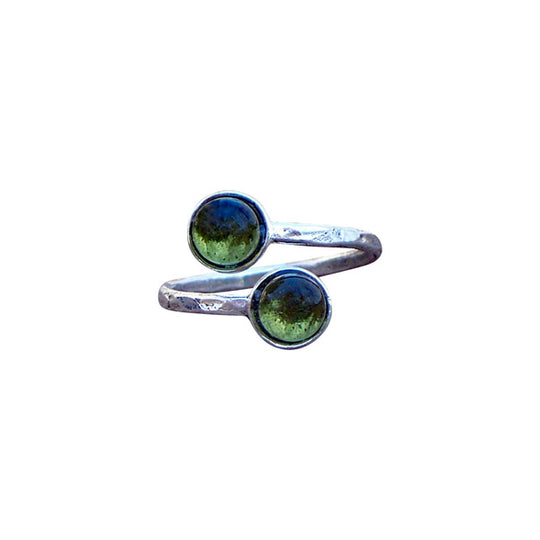 Bypass Ring in Sterling Silver-Sterling Silver-Bottled Up Designs