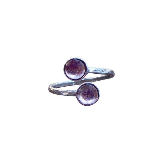 Bypass Ring in Sterling Silver-Sterling Silver-Bottled Up Designs