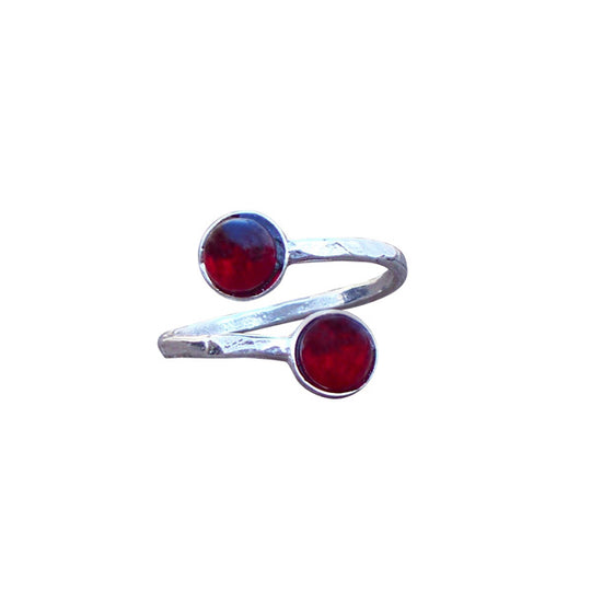 Bypass Ring in Sterling Silver-Sterling Silver-Bottled Up Designs
