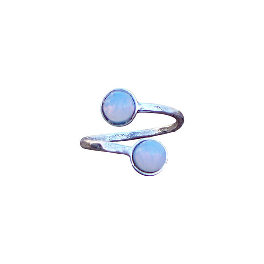 Bypass Ring in Sterling Silver-Sterling Silver-Bottled Up Designs