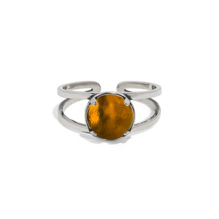 Double Band Ring in Sterling Silver-Glass Rings-Bottled Up Designs