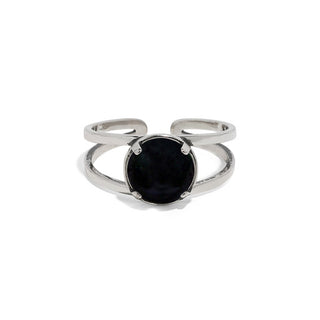 Double Band Ring in Sterling Silver-Glass Rings-Bottled Up Designs