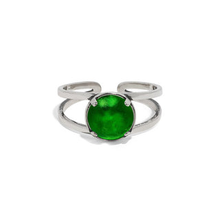 Double Band Ring in Sterling Silver-Glass Rings-Bottled Up Designs