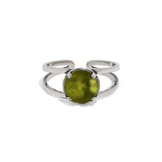 Double Band Ring in Sterling Silver-Glass Rings-Bottled Up Designs