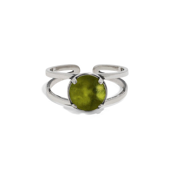 Double Band Ring in Sterling Silver-Glass Rings-Bottled Up Designs