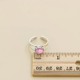 Double Band Ring in Sterling Silver-Glass Rings-Bottled Up Designs