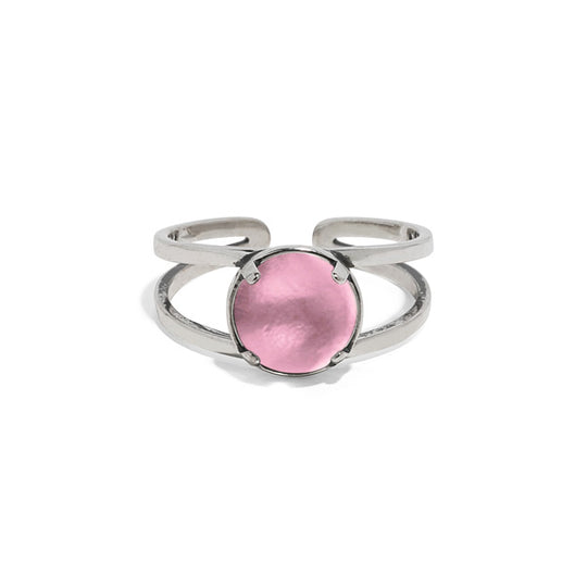 Double Band Ring in Sterling Silver-Glass Rings-Bottled Up Designs