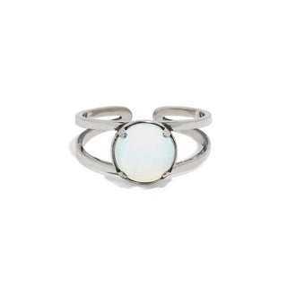 Double Band Ring in Sterling Silver-Glass Rings-Bottled Up Designs