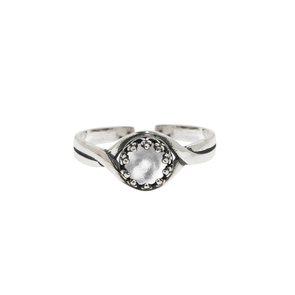 Primitive Twist Sterling Silver Adjustable Ring-Sterling Silver-Bottled Up Designs
