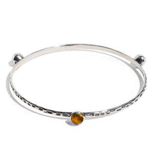 Rustic Bangle in Sterling Silver-Bangle-Bottled Up Designs