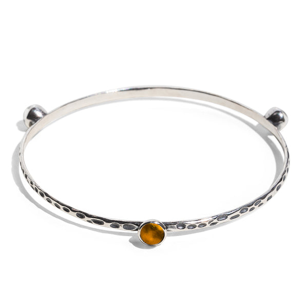 Rustic Bangle in Sterling Silver-Bangle-Bottled Up Designs