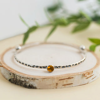 Rustic Bangle in Sterling Silver-Bangle-Bottled Up Designs