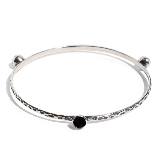 Rustic Bangle in Sterling Silver-Bangle-Bottled Up Designs