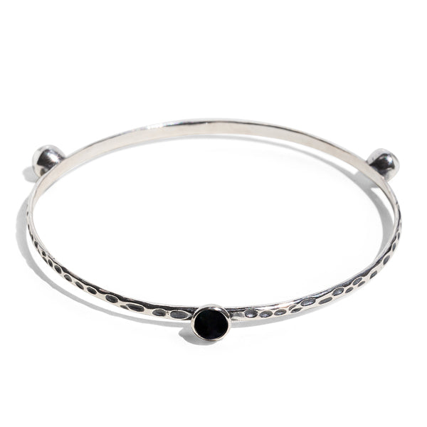 Rustic Bangle in Sterling Silver-Bangle-Bottled Up Designs