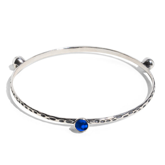 Rustic Bangle in Sterling Silver-Bangle-Bottled Up Designs