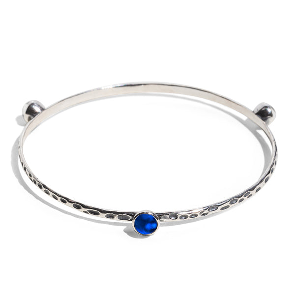 Rustic Bangle in Sterling Silver-Bangle-Bottled Up Designs