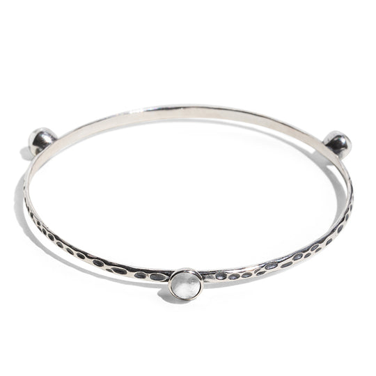 Rustic Bangle in Sterling Silver-Bangle-Bottled Up Designs