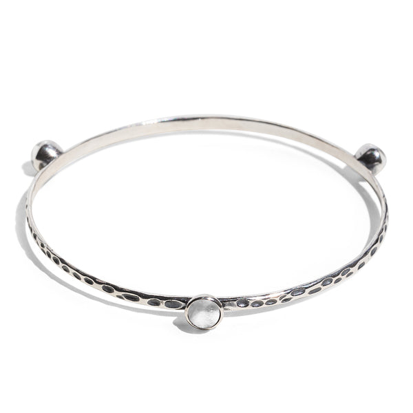 Rustic Bangle in Sterling Silver-Bangle-Bottled Up Designs