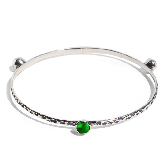 Rustic Bangle in Sterling Silver-Bangle-Bottled Up Designs