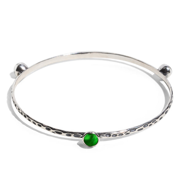 Rustic Bangle in Sterling Silver-Bangle-Bottled Up Designs