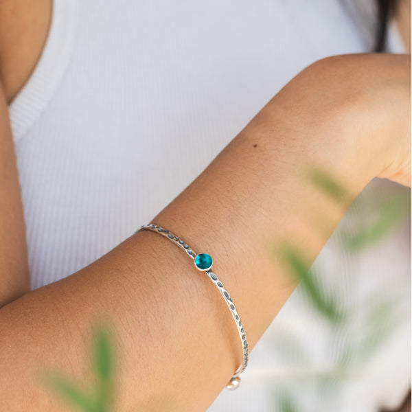 Rustic Bangle in Sterling Silver-Bangle-Bottled Up Designs