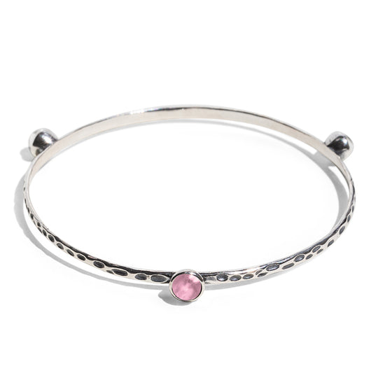 Rustic Bangle in Sterling Silver-Bangle-Bottled Up Designs