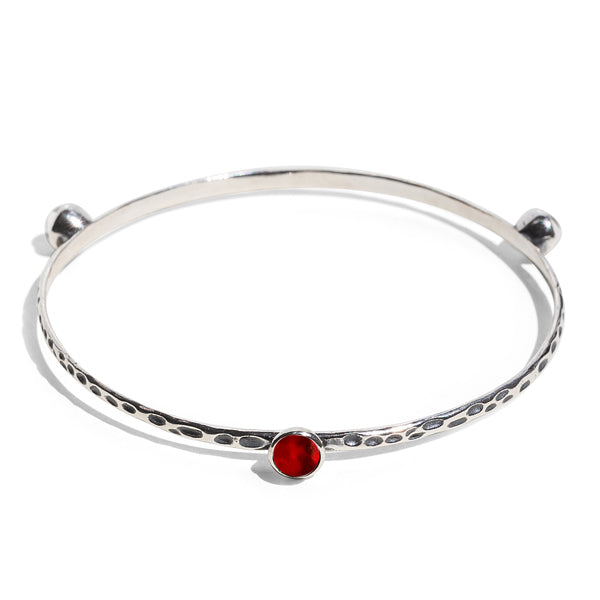 Rustic Bangle in Sterling Silver-Bangle-Bottled Up Designs