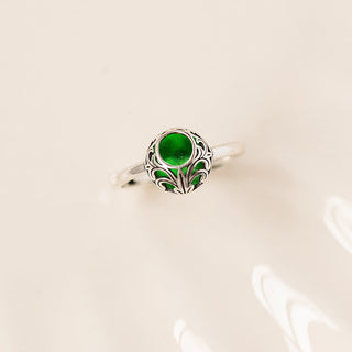 Vintage Lace Sterling Silver Adjustable Ring-Glass Rings-Bottled Up Designs