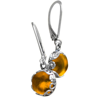 Botanical Sterling Silver Lever Back Earrings-Sterling Silver-Bottled Up Designs