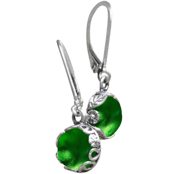 Botanical Sterling Silver Lever Back Earrings-Sterling Silver-Bottled Up Designs
